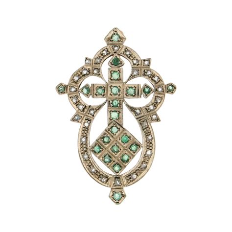 An Antique Spanish Emerald and Gold Cross at 1stDibs | spanish emerald ...