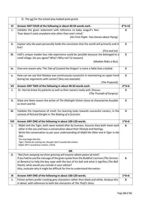 Image result for CBSE Class 10 English Sample Paper