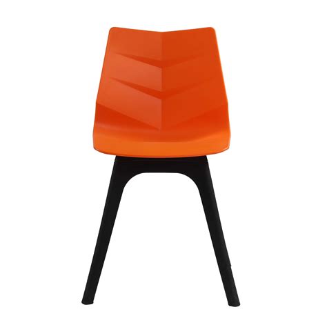 Leon Cafeteria Outdoor Plastic Chair - Orange - urbancart.in