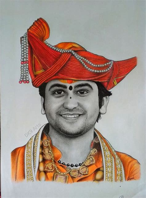 Bageshwar Maharaj Colour Drawing || Dhirendra Krishna Shastri Colour Sketch Drawing || How to ... - How to Drawing B