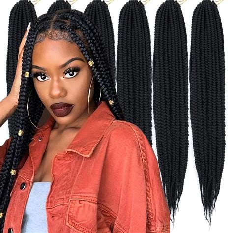 Buy Mrscx 6 pcs/lot Box Braid Hair 14/18/24/30 Inch 3X Box Braiding ...