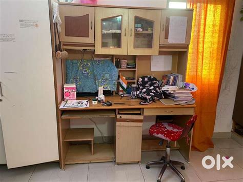 Big size study table chair and 4seater sheesham wood sofa - Beds ...
