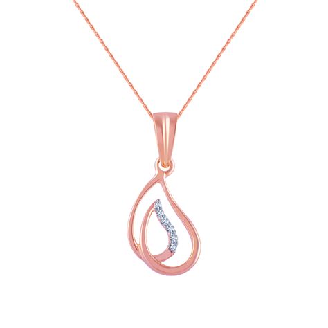 14k (585) Rose Gold And Diamond Pendant For Women – P.C. Chandra Jewellers