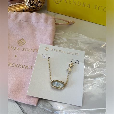 On hand NEW Loveshackfancy Kendra Scott Elisa blue bloom floral bow ...