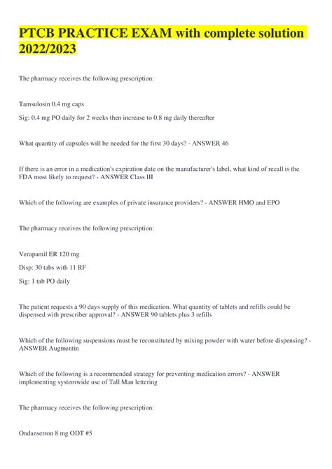 Image result for PTCB Multiple Choice