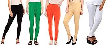 Buy Fossilbeater Cotton Lycra Churidar Length Leggings for Women and ...