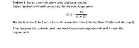 Examples of Root Locus Design Method in Control System 的图像结果