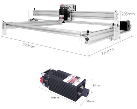 Probots 6550 1W Laser CNC Engraving Machine DIY Kit US plug Buy Online ...