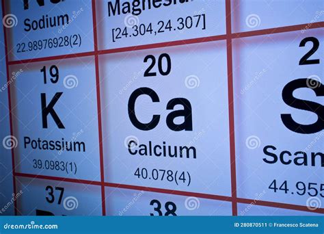 Calcium Is A Chemical Element With The Symbol Ca And Atomic Number 20 ...