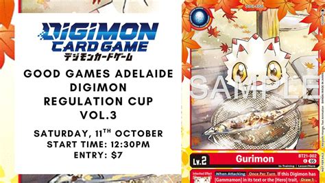 GGA Digimon Regulation Battle Vol. 3, 88 Grenfell Street, Adelaide, SA ...