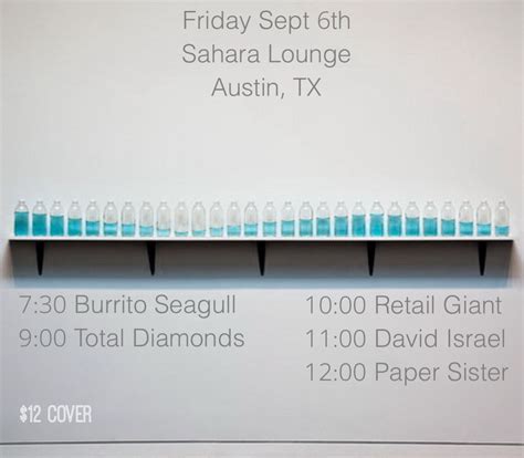 Paper Sister, David Israel, Retail Giant, Total Diamonds, Burrito ...