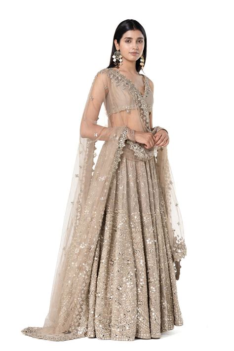 Moon Grey embellished lehenga set – abhinavmishra