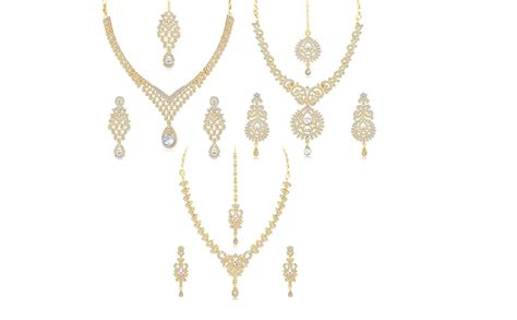 Sukkhi Contemporary Gold Plated Austrian Stone Necklace Set Combo For ...