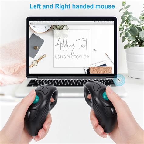 Buy welspo Wireless USB Handheld Finger Trackball Mouse with Laser ...