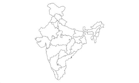 Premium Vector | India map outline
