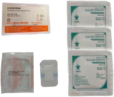 Buy JOMED Waterproof & Transparent Film Dressings with Pad, size : 5x7 ...