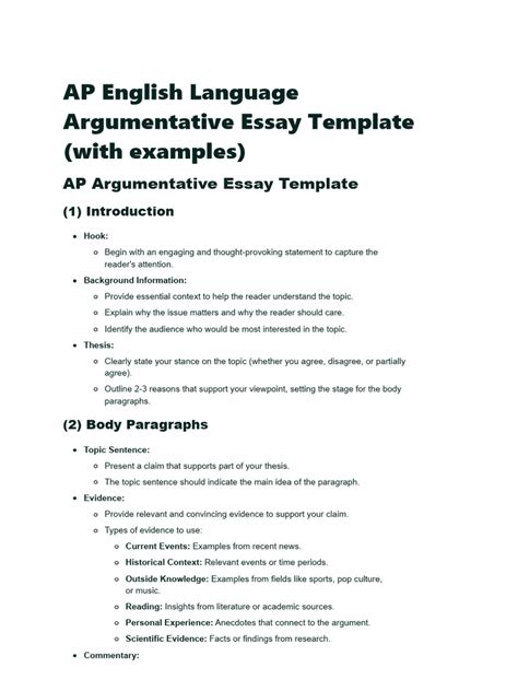 Image result for AP Language Essay Examples