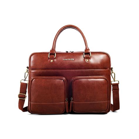 Gauge Machine Professional Vegan Leather Messenger Briefcase Bag for ...