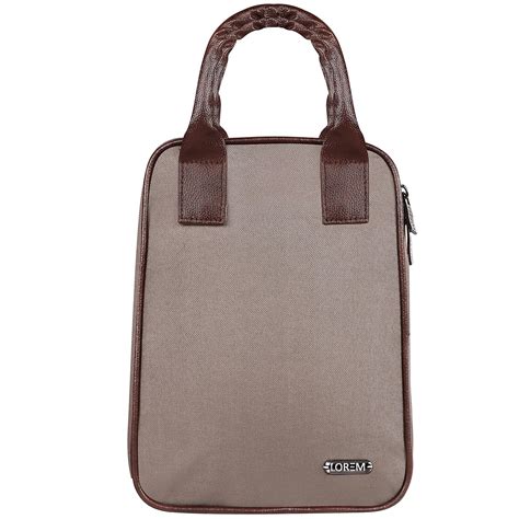 Buy LOREM Leather Black Color Insulated Travel Lunch/Tiffin/Storage Bag ...