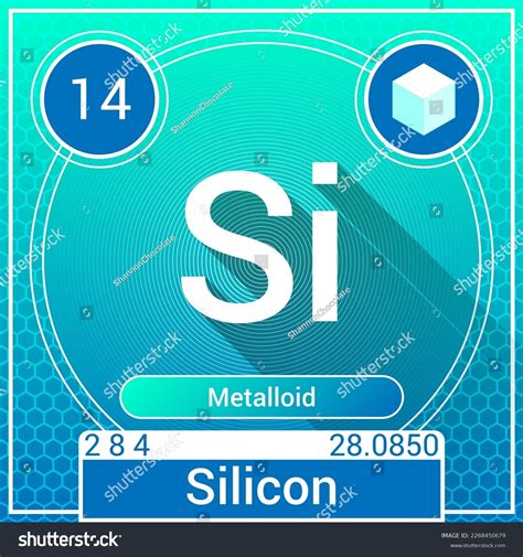 Silicon Si Element Metalloid Periodic Table Stock Vector (Royalty Free ...