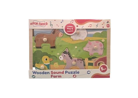 Open Ended Wooden Sound Puzzle - Farm — Toycra