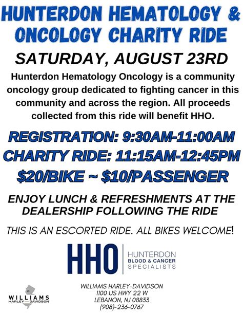 Hunterdon Hematology & Oncology Charity Ride , 1100 US Highway 22 ...