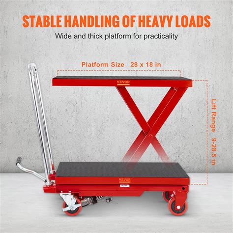 VEVOR TF23 Hydraulic Lift Table Cart - 500lbs India | Ubuy