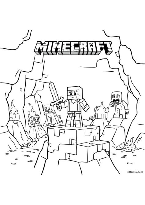 Image result for Minecraft Dungeons Colouring Pages
