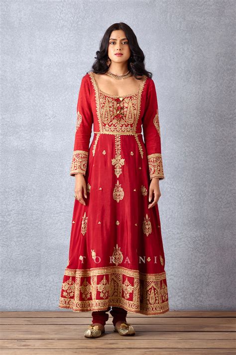 Sindoori Ahana Anarkali Set – Torani India