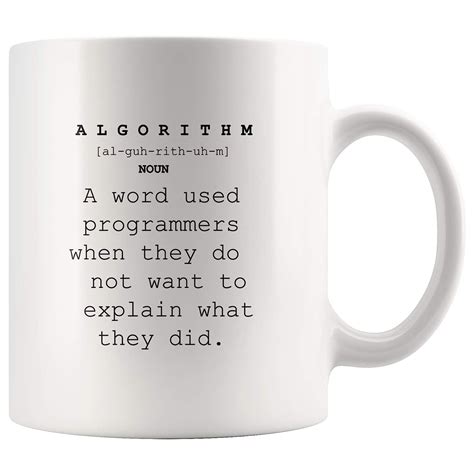 Buy SNV Algorithm Meaning Definition Mug 11 oz White Funny Programming ...
