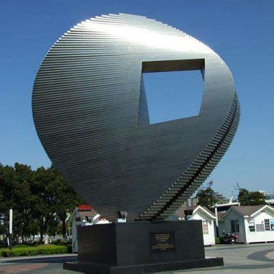 不锈钢企业标志雕塑 (1)-宏通雕塑