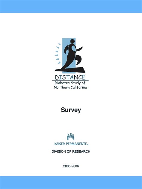 Fillable Online Distance Survey v 16 - Kaiser Permanente Division of ...