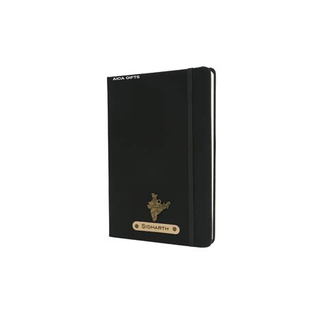 AICA Personalized Name & Charm Leather Notebook Diary - A5 Size, 180 R ...