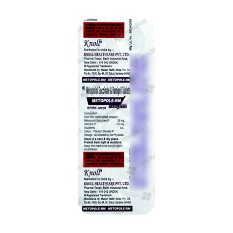 METOPOLE RM TABLET 10'S : View Price, Combination and Alternatives ...