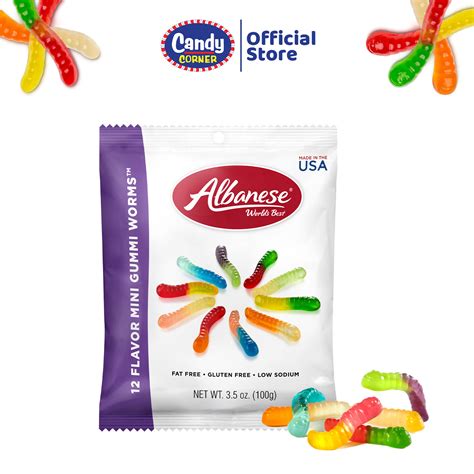 Albanese 12 Flavors Mini Gummy Worms 100g - Candy Corner