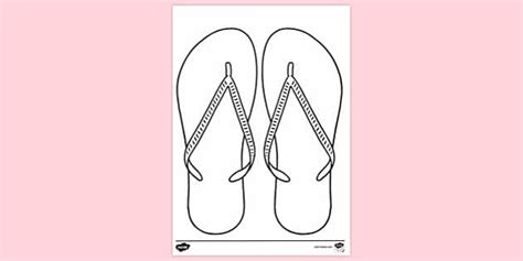 Pair of Flip Flops Colouring Sheet | Colouring Sheets