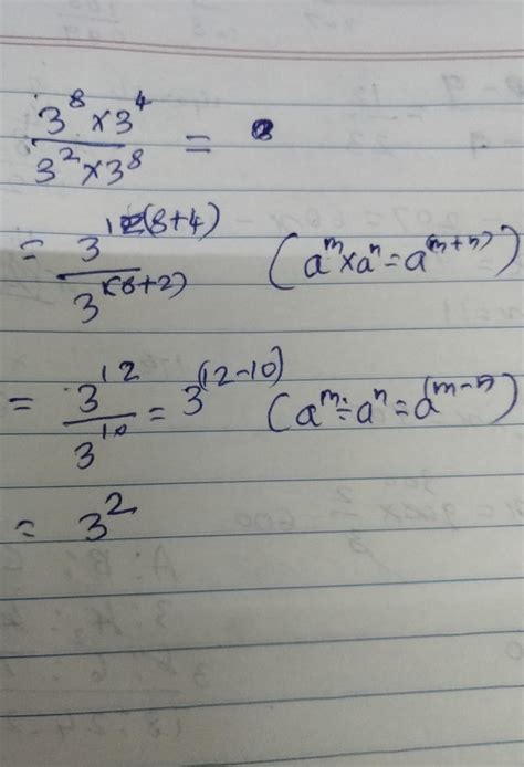 3 to the power of 8 x 3 to the power of 4 divide 3 to the power of 2 x 3 to the power of 8 ...