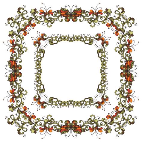 Vintage flourishes page decorations | Premium Vector