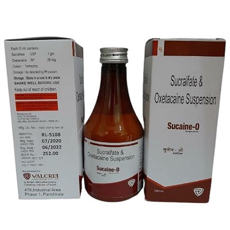 SUCAINE-O Suspension Valcret Lifesciences Pvt. Ltd.
