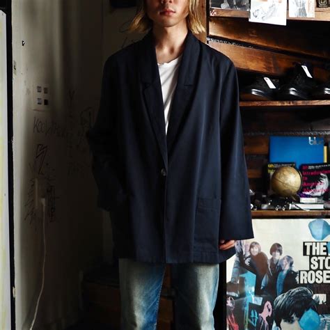 UK Indie! 1980’s- Lightweight Black Tailored Jacket ビンテージ テーラードジャケット ...