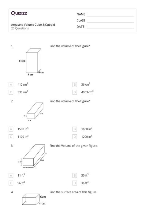 Image result for Cube Volume Worksheet