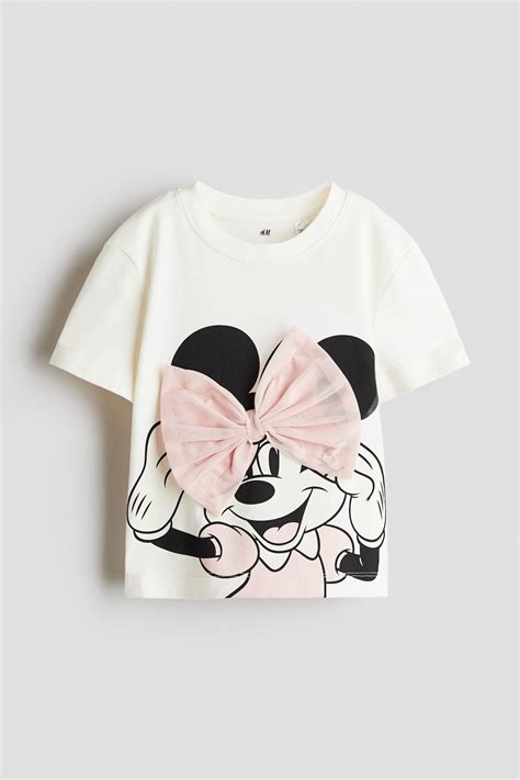 Print-motif cotton T-shirt - White/Minnie Mouse - Kids | H&M IN