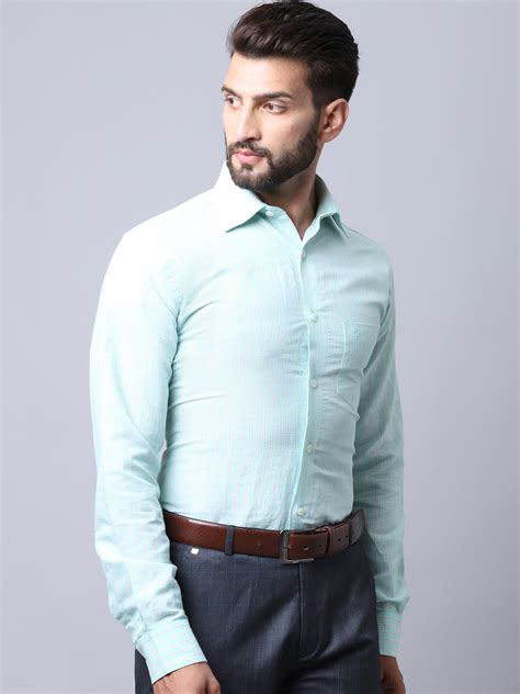 Cantabil Men's Light Green Formal Shirt