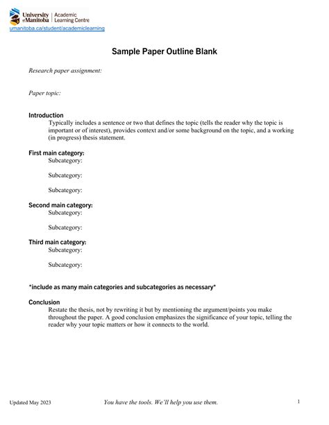 Image result for Sample Paper Outline