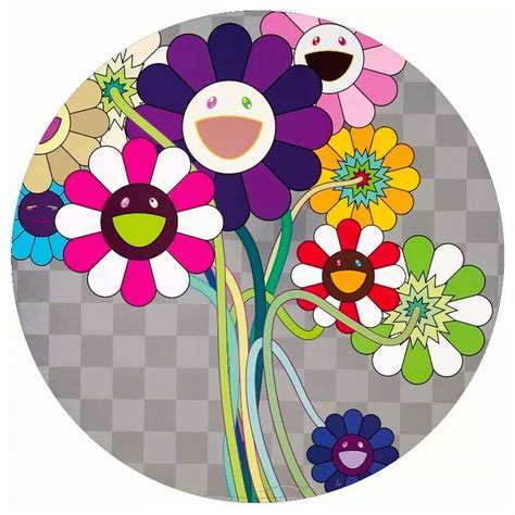 Takashi Murakami - Purple Flowers in a Bouquet