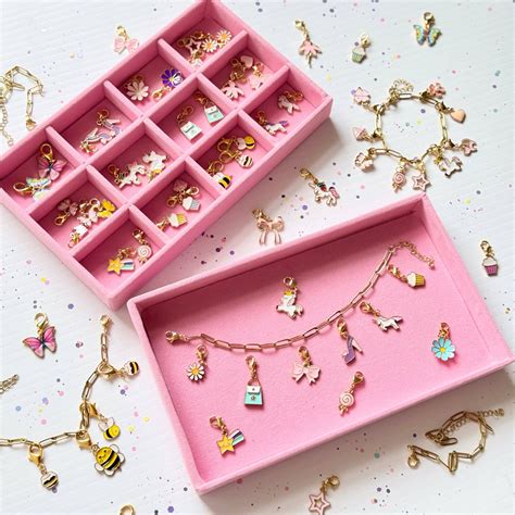 Sweet as Sugar Jewellery Making Charm Bracelet DIY Kit With Alloy Enam ...