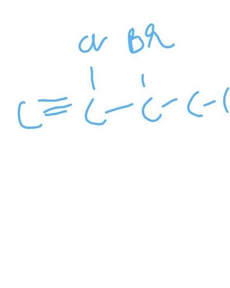 2 chloro 3 bromo,pent 1 yne structure - Brainly.in