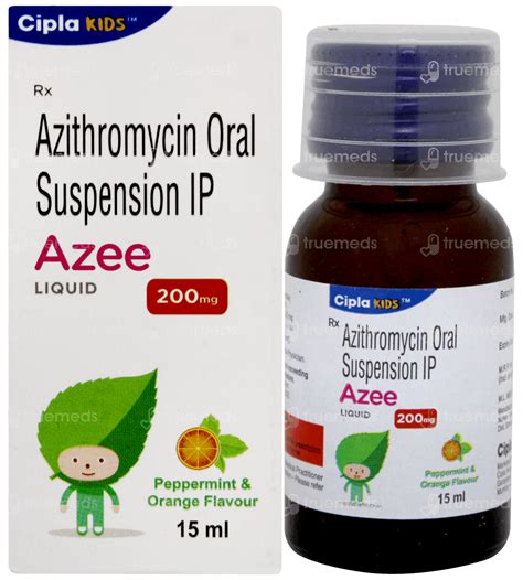 Azee 200 MG Peppermint And Orange Flavour Liquid: Uses, Side Effects ...