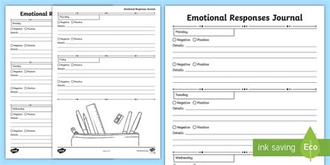 Mood Journal Template - Inclusive Resources (teacher made)