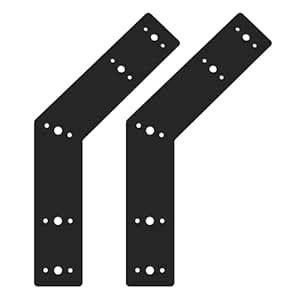 Andorm 2pcs 10x3 135 Degree Black Flat Mending Plates for Wood, 135 ...